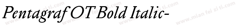 Pentagraf OT Bold Italic字体转换